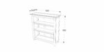 Core Boston low bookcase dark brown-24481