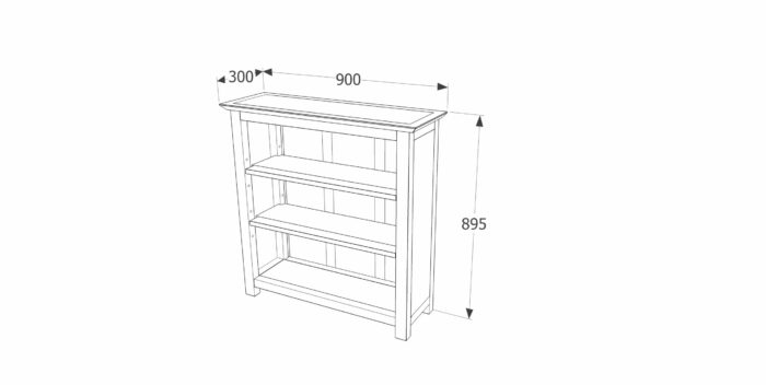 Core Boston low bookcase dark brown-24481