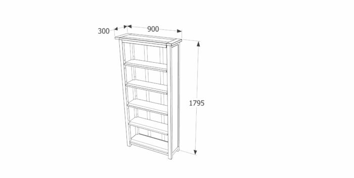 Core Boston tall bookcase dark brown-24485