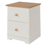 Core Colorado 2 drawer petite bedside cabinet in white oak-23980