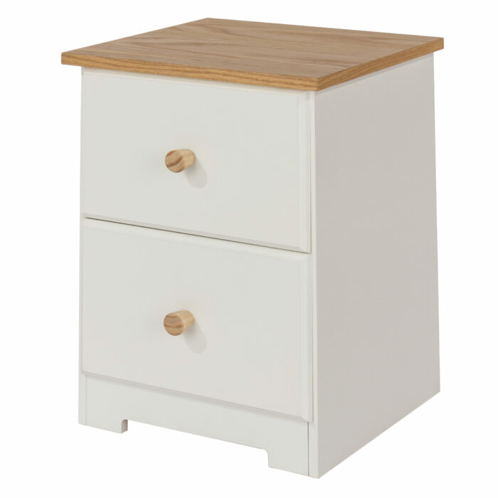 Core Colorado 2 drawer petite bedside cabinet in white oak-23980