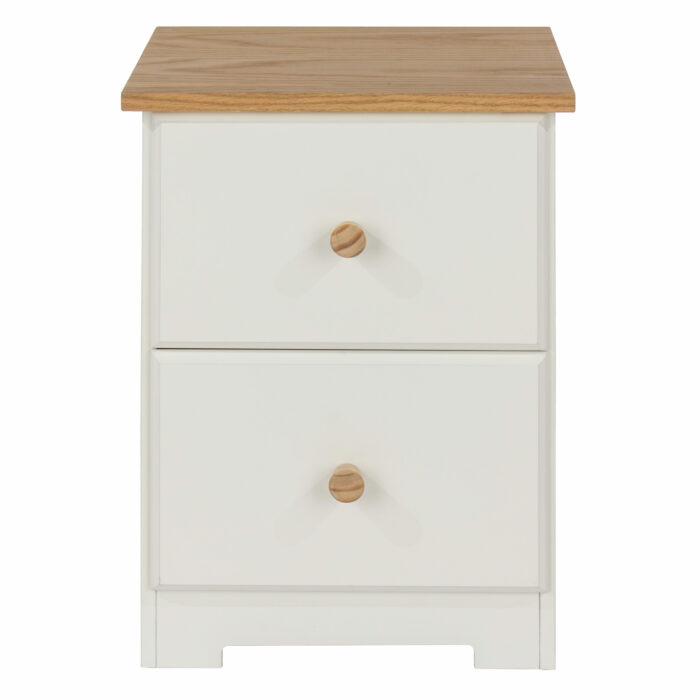 Core Colorado 2 drawer petite bedside cabinet in white oak-23978