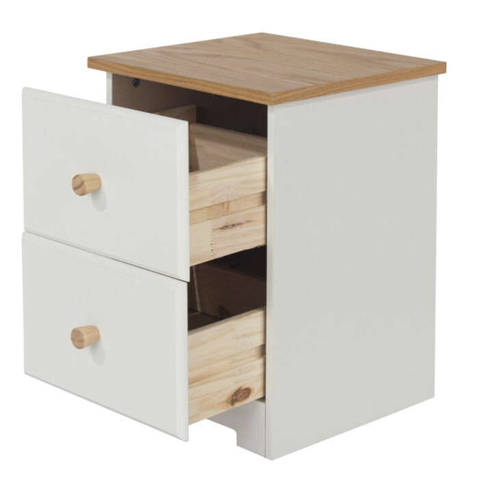 Core Colorado 2 drawer petite bedside cabinet in white oak-23981