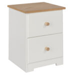 Core Colorado 2 drawer petite bedside cabinet in white oak-0