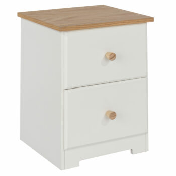 Core Colorado 2 drawer petite bedside cabinet in white oak-0