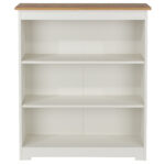 Core Colorado low wide bookcase in white oak-23998