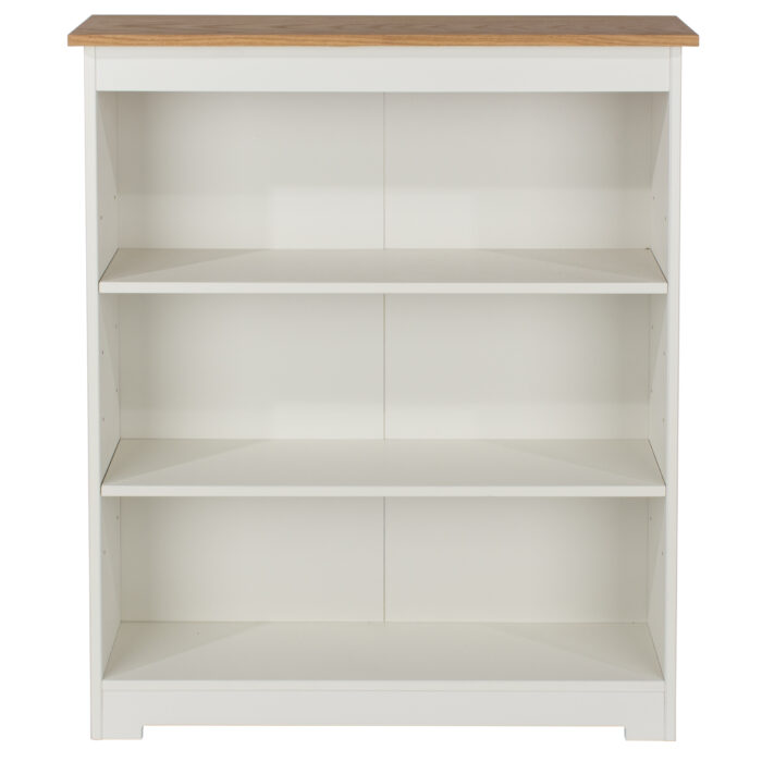 Core Colorado low wide bookcase in white oak-23998