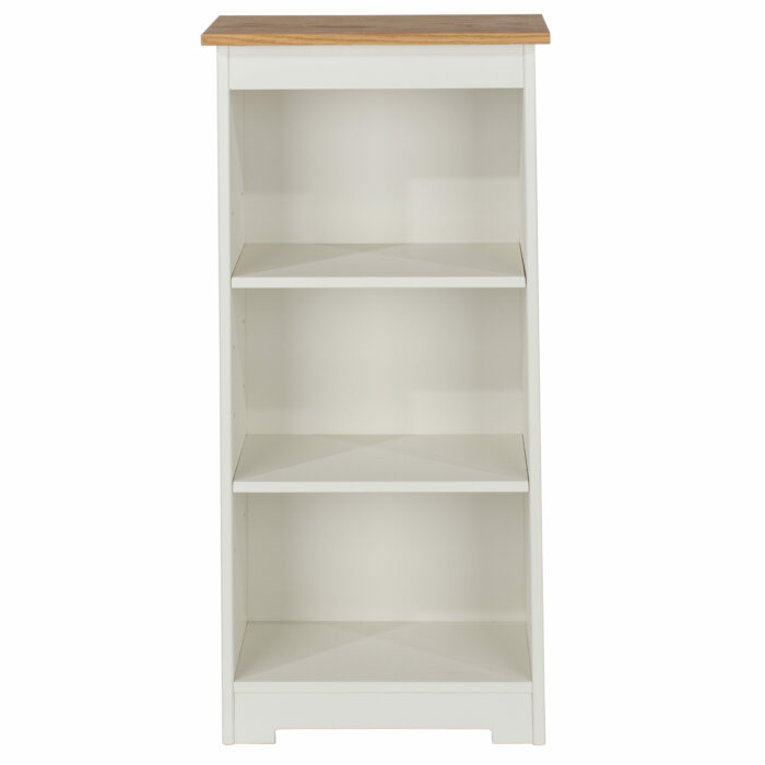 Core Colorado low narrow bookcase in white oak-24002