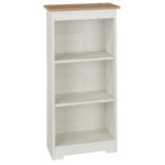 Core Colorado low narrow bookcase in white oak-0