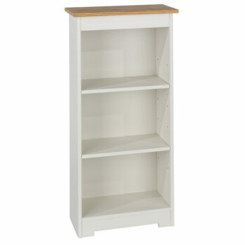 Core Colorado low narrow bookcase in white oak-0