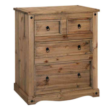 Core Corona 2+2 drawer chest solid natural pine-0