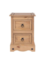 Core Corona 2 drawer petite bedside cabinet solid natural Pine-23253