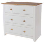 Core Capri 3 drawer chest in white waxed oak-24017