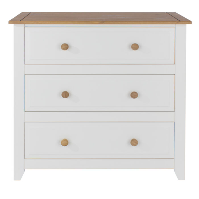 Core Capri 3 drawer chest in white waxed oak-24015
