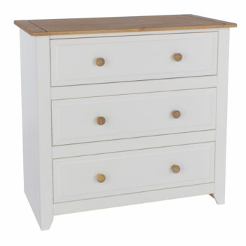 Core Capri 3 drawer chest in white waxed oak-0
