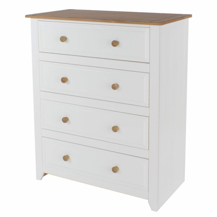 Core Capri 4 drawer chest in waxed white oak-24022