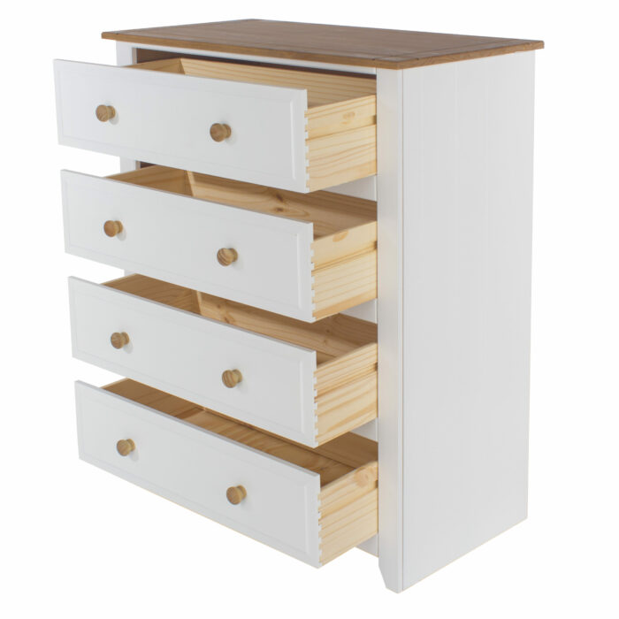 Core Capri 4 drawer chest in waxed white oak-24023