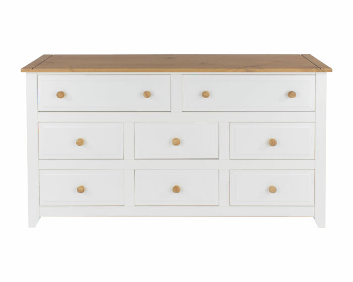 Core Capri 6+2 drawer large chest in waxed white oak-24025