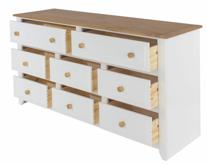 Core Capri 6+2 drawer large chest in waxed white oak-24027