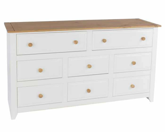 Core Capri 6+2 drawer large chest in waxed white oak-0