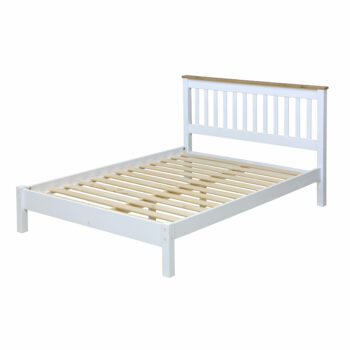 Core Capri 4'6" slatted lowend bedstead in waxed white oak-0