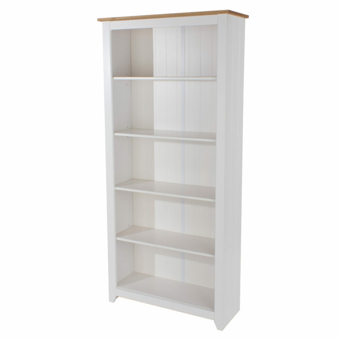 Core Capri tall bookcase in waxed white oak-24030
