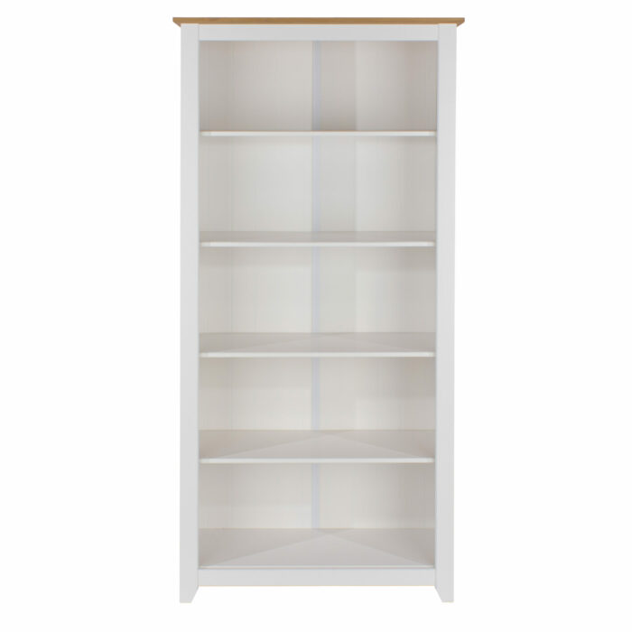 Core Capri tall bookcase in waxed white oak-24031