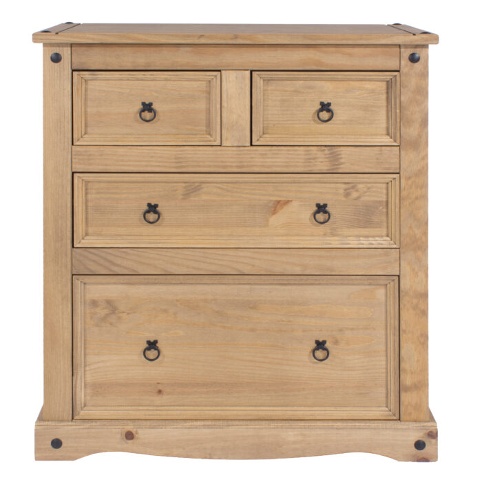 Core Corona 2+2 drawer chest solid natural pine-23265