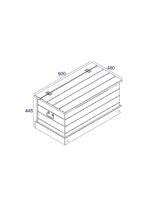 Core Corona storage trunk in solid pine painted white-23597