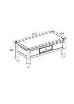 Core Corona coffee table in solid natural pine-23270