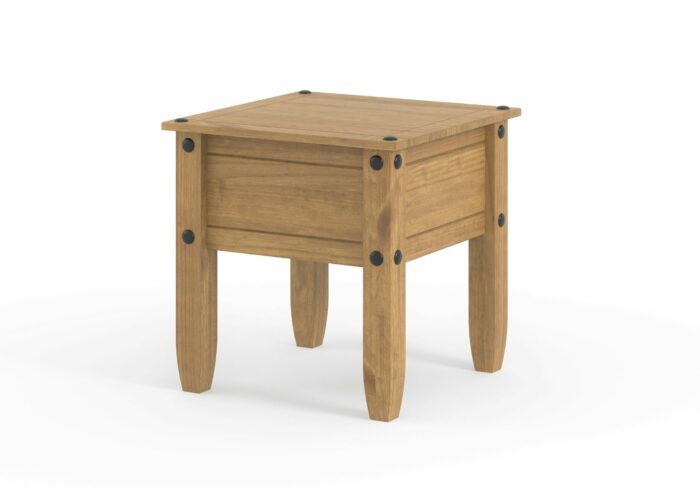 Core Corona lamp table in solid natural pine-23276