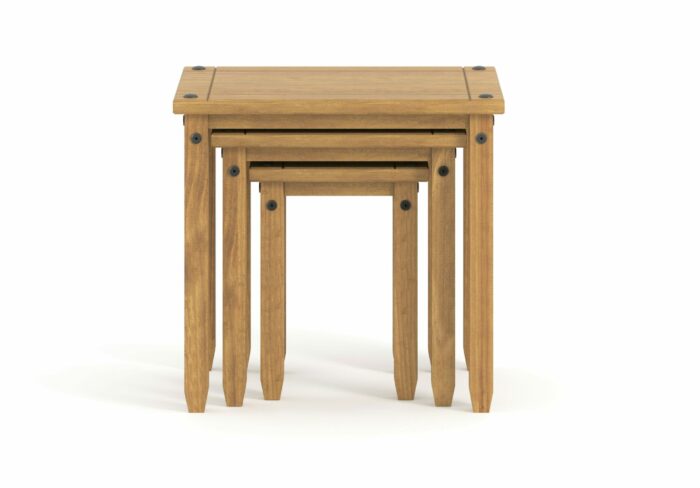Core Corona nest of tables in solid natural pine-23279
