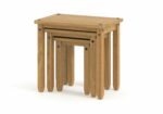 Core Corona nest of tables in solid natural pine-23282