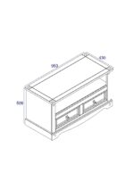Core Corona flat screen TV unit in solid pine painted grey-23440