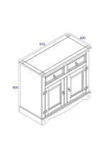 Core Corona small sideboard in solid natural pine-23286