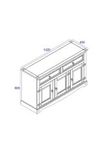Core Corona medium sideboard in solid natural pine-23292