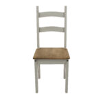 Core Corona Solid Pine Grey painted Chairs X2-23303