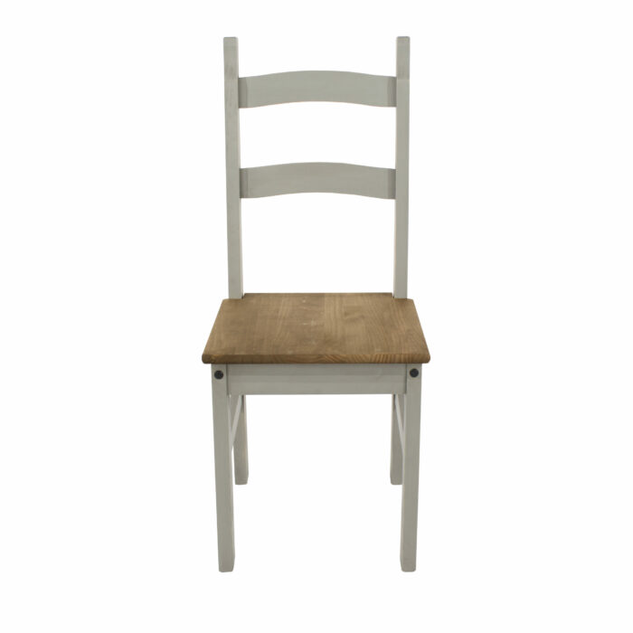 Core Corona Solid Pine Grey painted Chairs X2-23303