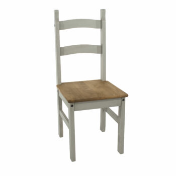 Core Corona Solid Pine Grey painted Chairs X2-0