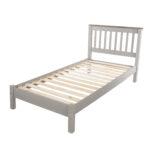 Core Corona 3'0" slatted lowend bedstead solid pine painted grey-0