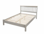 Core Corona 4'6" slatted lowend bedstead solid pine painted grey-0