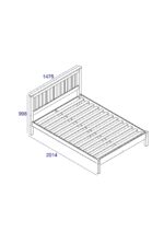 Core Corona 4'6" slatted lowend bedstead solid pine painted grey-23309