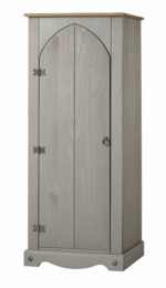 Core Corona Vestry Cupboard solid pine painted grey-23377
