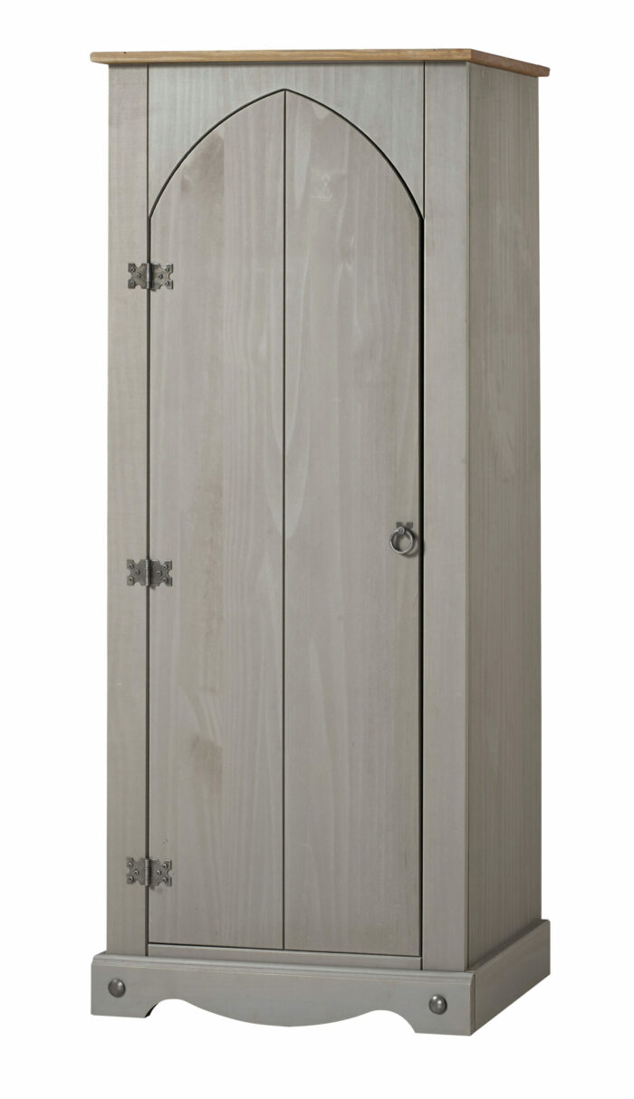 Core Corona Vestry Cupboard solid pine painted grey-23377