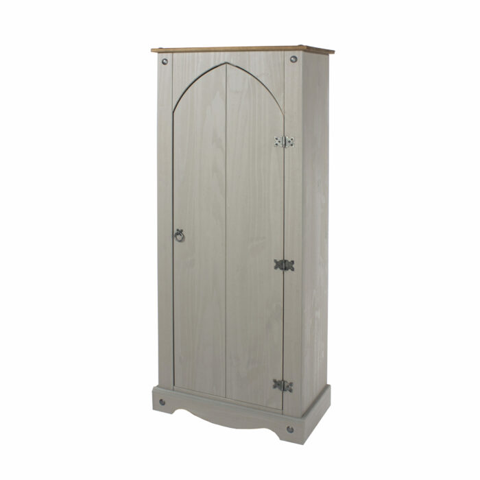 Core Corona Vestry Cupboard solid pine painted grey-23376