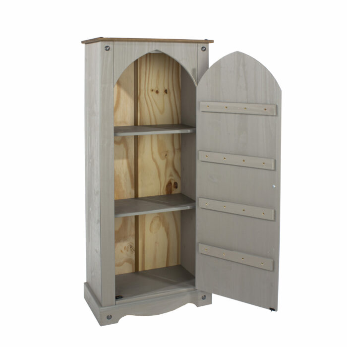 Core Corona Vestry Cupboard solid pine painted grey-23378