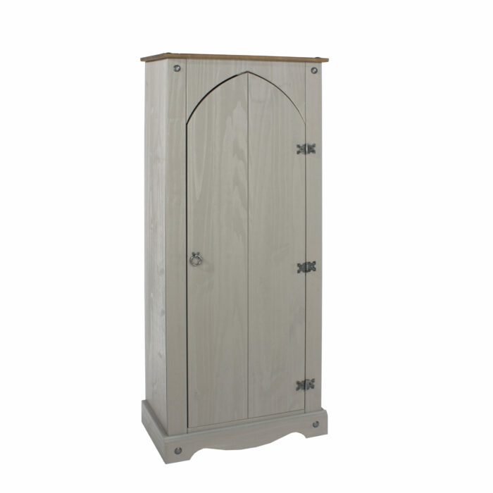Core Corona Vestry Cupboard solid pine painted grey-0
