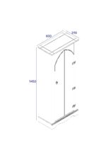 Core Corona Vestry Cupboard solid pine painted grey-23373