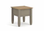 Core Corona lamp table in solid pine painted grey-0