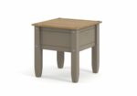 Core Corona lamp table in solid pine painted grey-23384